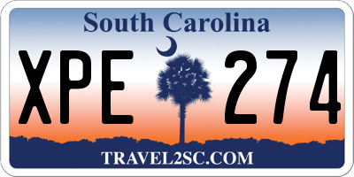 SC license plate XPE274