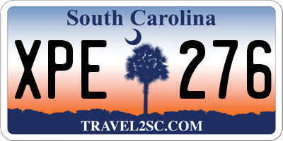 SC license plate XPE276