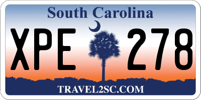 SC license plate XPE278