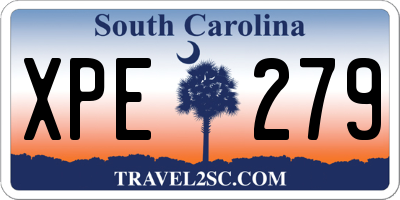 SC license plate XPE279