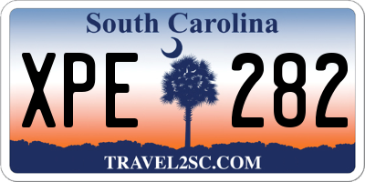 SC license plate XPE282