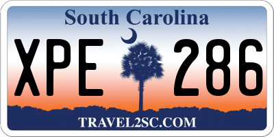 SC license plate XPE286
