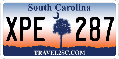 SC license plate XPE287