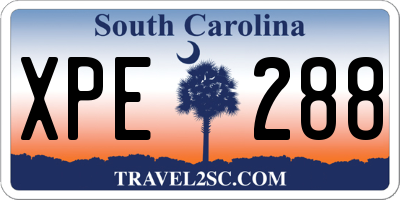 SC license plate XPE288