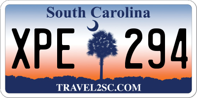 SC license plate XPE294
