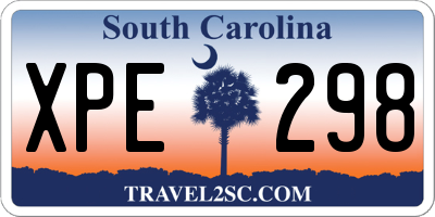 SC license plate XPE298