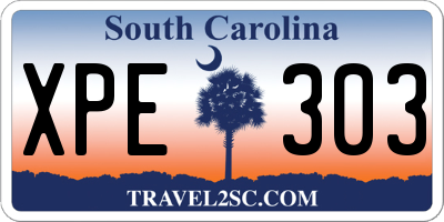 SC license plate XPE303
