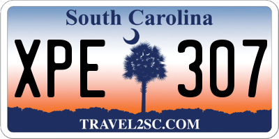 SC license plate XPE307