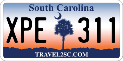 SC license plate XPE311