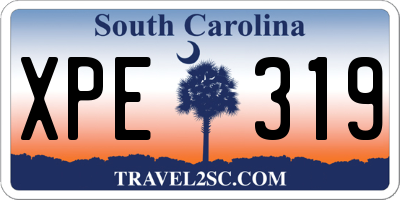 SC license plate XPE319