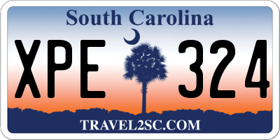 SC license plate XPE324