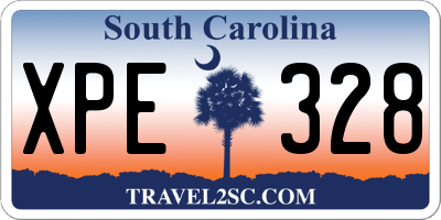 SC license plate XPE328