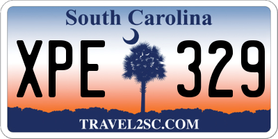 SC license plate XPE329