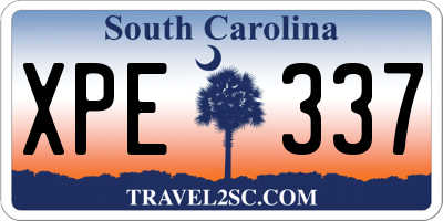 SC license plate XPE337