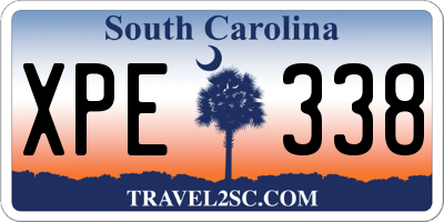 SC license plate XPE338