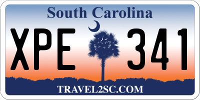 SC license plate XPE341