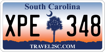 SC license plate XPE348
