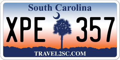 SC license plate XPE357