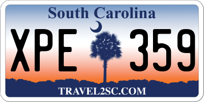 SC license plate XPE359