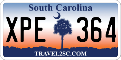 SC license plate XPE364