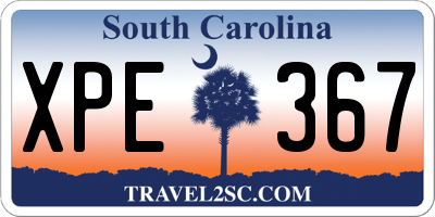 SC license plate XPE367