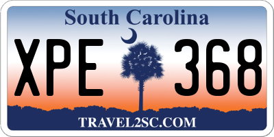 SC license plate XPE368