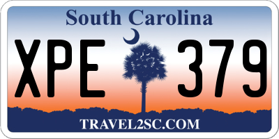 SC license plate XPE379