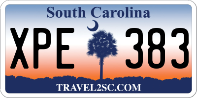 SC license plate XPE383