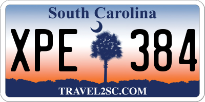 SC license plate XPE384
