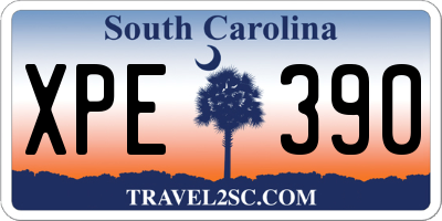 SC license plate XPE390