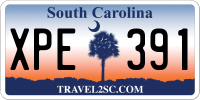 SC license plate XPE391