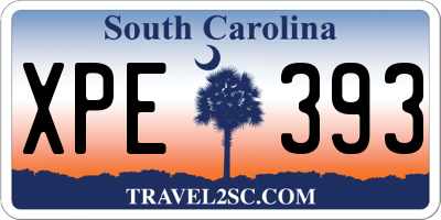 SC license plate XPE393