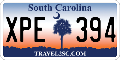 SC license plate XPE394