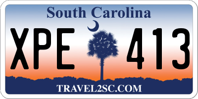 SC license plate XPE413