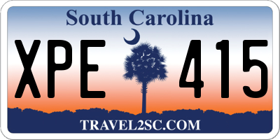 SC license plate XPE415
