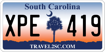 SC license plate XPE419
