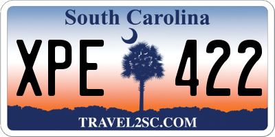 SC license plate XPE422