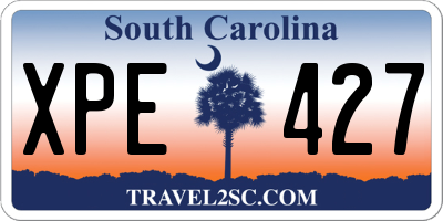 SC license plate XPE427