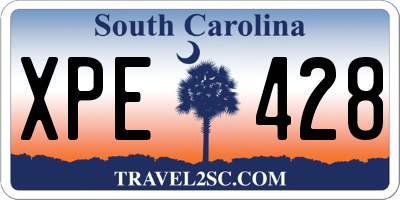 SC license plate XPE428