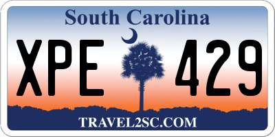 SC license plate XPE429