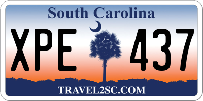 SC license plate XPE437