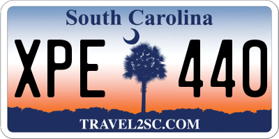 SC license plate XPE440
