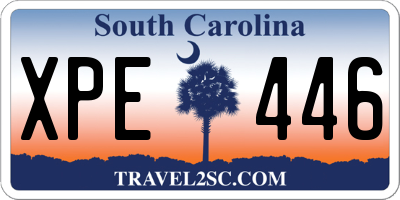 SC license plate XPE446
