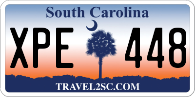 SC license plate XPE448