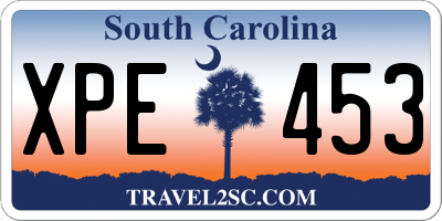 SC license plate XPE453