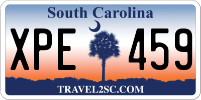 SC license plate XPE459