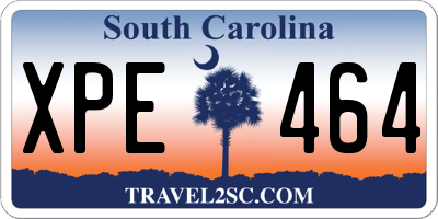 SC license plate XPE464