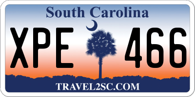 SC license plate XPE466