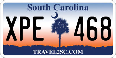 SC license plate XPE468