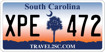 SC license plate XPE472